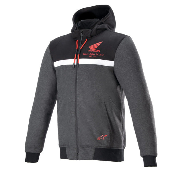 Hanorac de protectie ALPINESTARS HONDA CHROME STREET S Negru/Gri/Portocaliu - Negru/Gri/Rosu