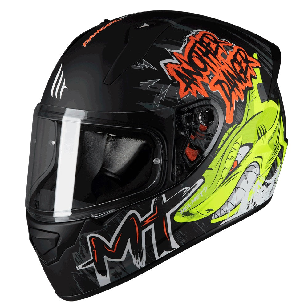 MT Helmets - STINGER Danger - Black Matte - Image 1