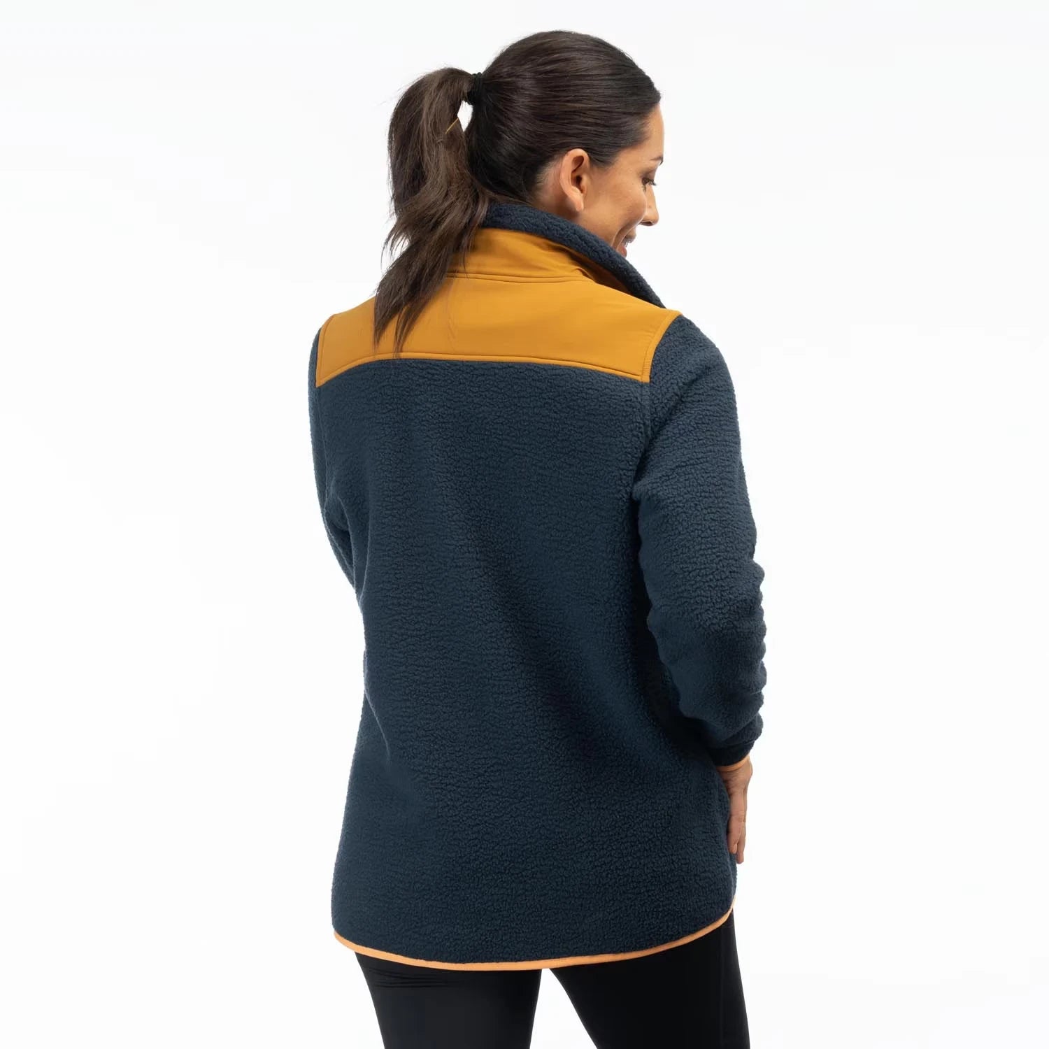 Klim High Pile Mountain Fleece Pullover Dress Blues - Mock Orange - Image 2