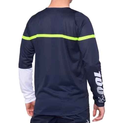 100% R-CORE Jersey Dark Blue/Yellow - Image 2