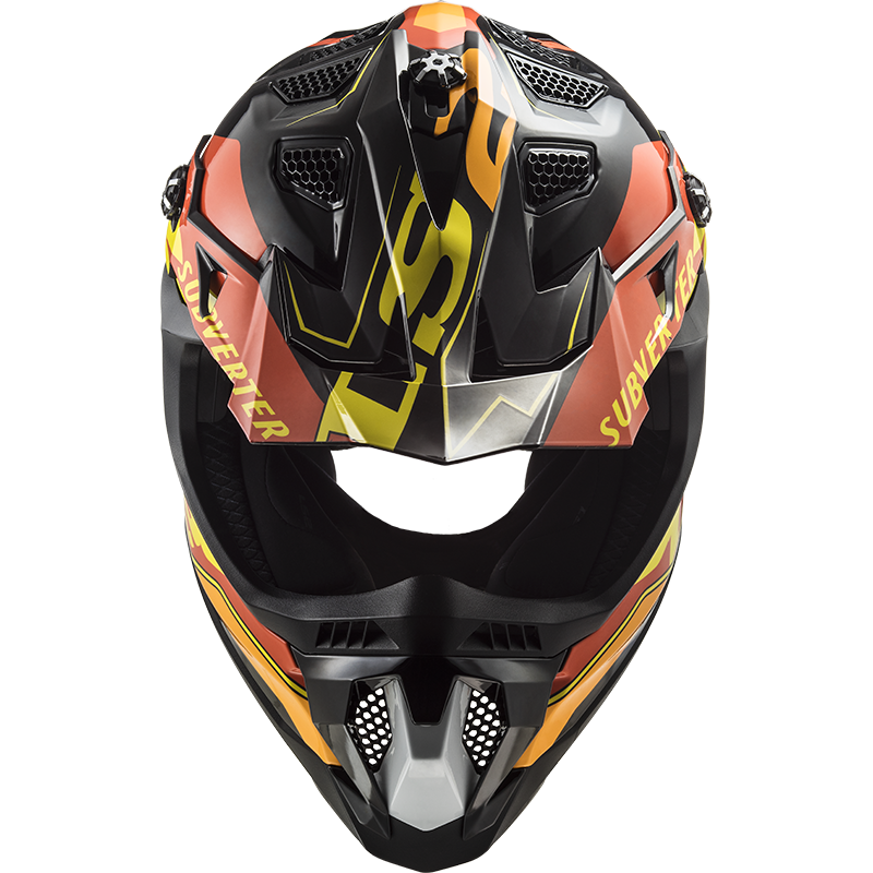 LS2 MX700 SUBVERTER ARCHED BLACK YELLOW RED - Image 10