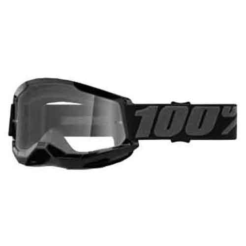 100 Ochelari 100 Strata 2 Goggle Clear Lens - Negru/Transparent