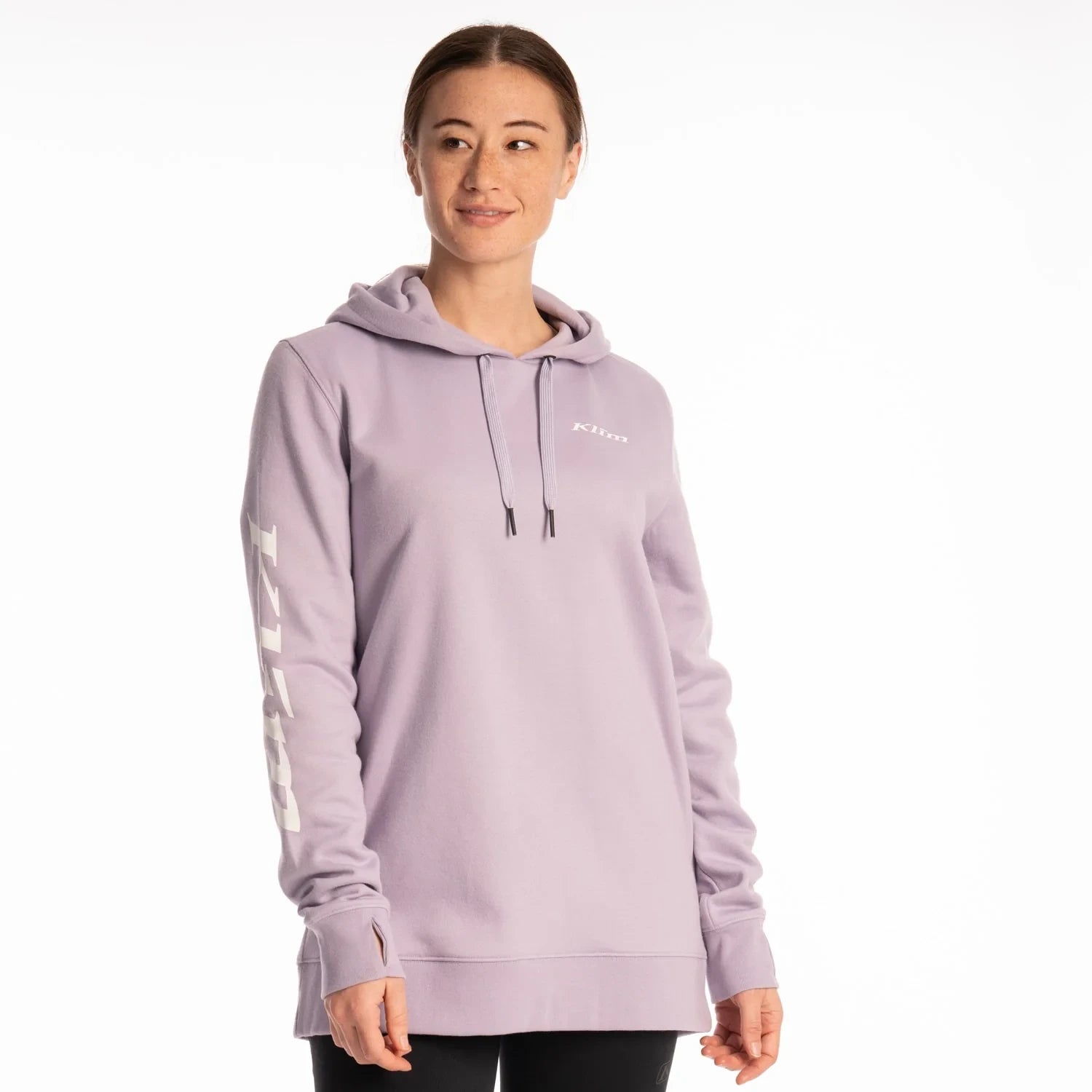 Klim Mariposa Long Pullover Hoodie Wisteria - White - Image 1