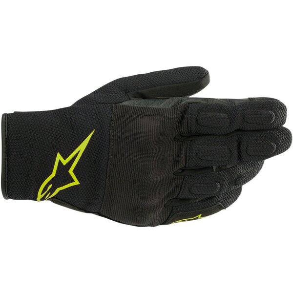 Manusi de piele impermeabile ALPINESTARS S-MAX DRYSTAR S Negru/Rosu - Negru/Galben fluo