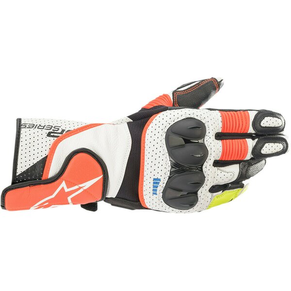 Manusi de piele sport Alpinestars SP-2 V3 S Negru/Alb/Rosu - Alb/Rosu/Negru