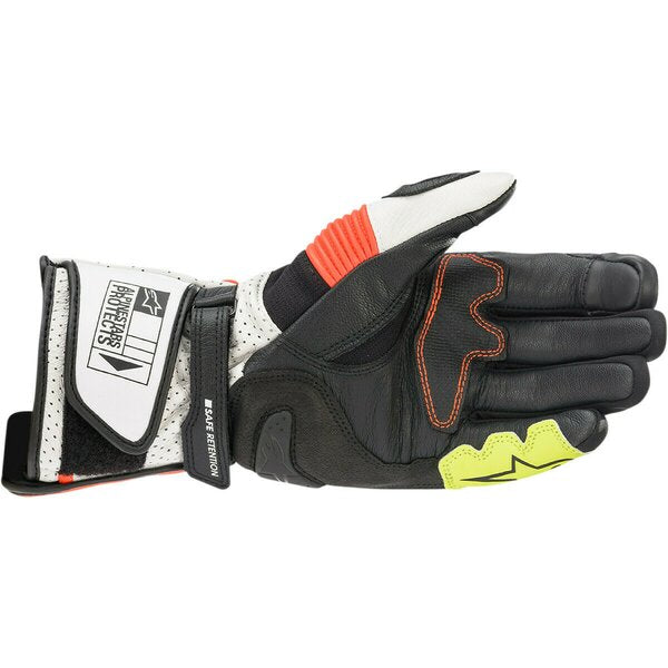 Manusi de piele sport Alpinestars SP-2 V3 S Negru/Alb/Rosu - Alb/Rosu/Negru