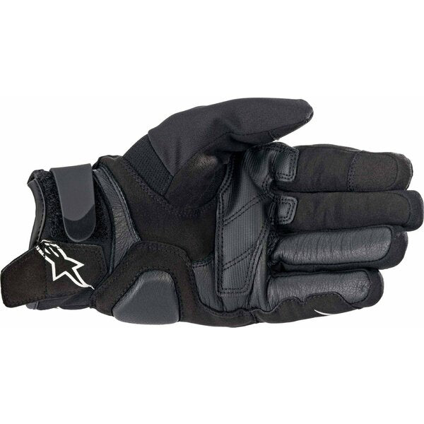 Manusi de piele sport impermeabile ALPINESTARS SMX-1 Drystar S Negru/Rosu fluo - Negru/Alb