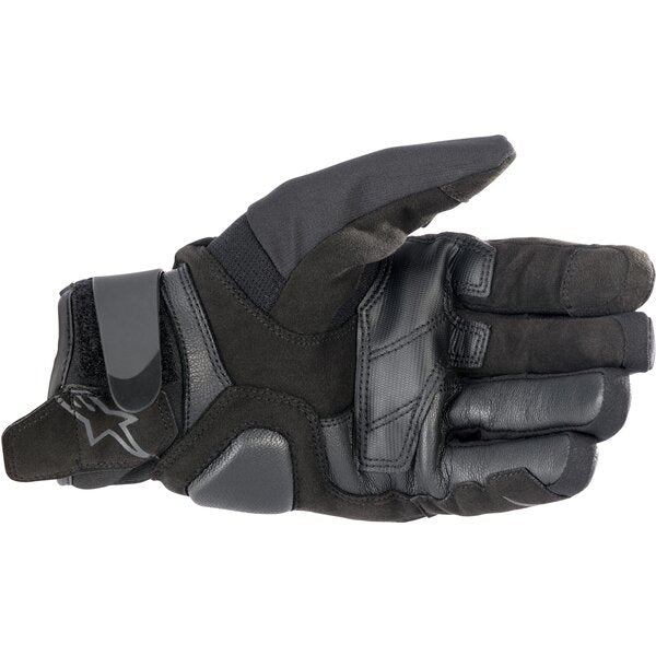 Manusi de piele sport impermeabile ALPINESTARS SMX-1 Drystar S Negru/Rosu fluo - Negru/Negru