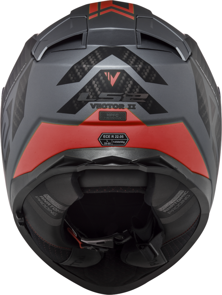 LS2 FF811 VECTOR II SPLITTER MATT TITANIUM RED-06 - Image 3