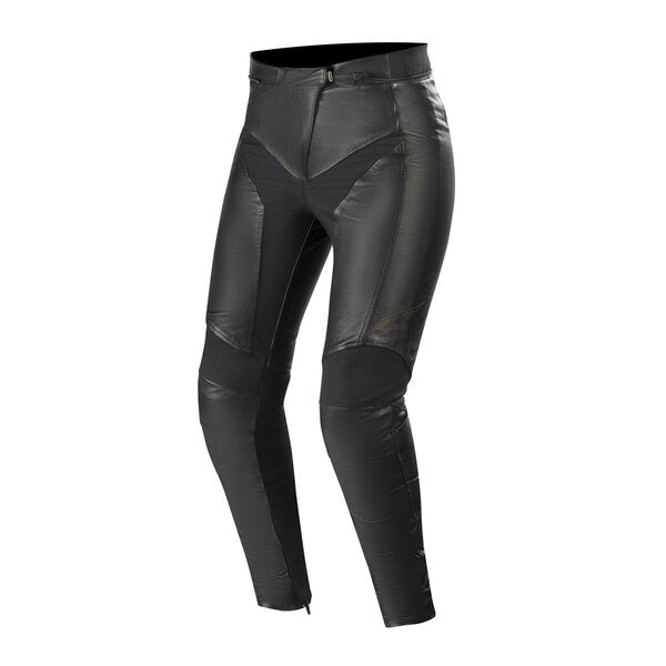 Pantaloni de piele dama Alpinestars Stella Vika V2 Negru - Negru