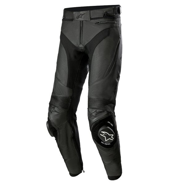 Pantaloni de piele sport/touring Alpinestars MISSILE V3 AIRFLOW 58 Negru/Negru - Negru/Negru