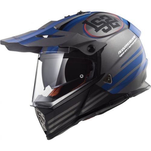 LS2 MX436 PIONEER QUARTERBACK Matt Titanium Blue - Image 1