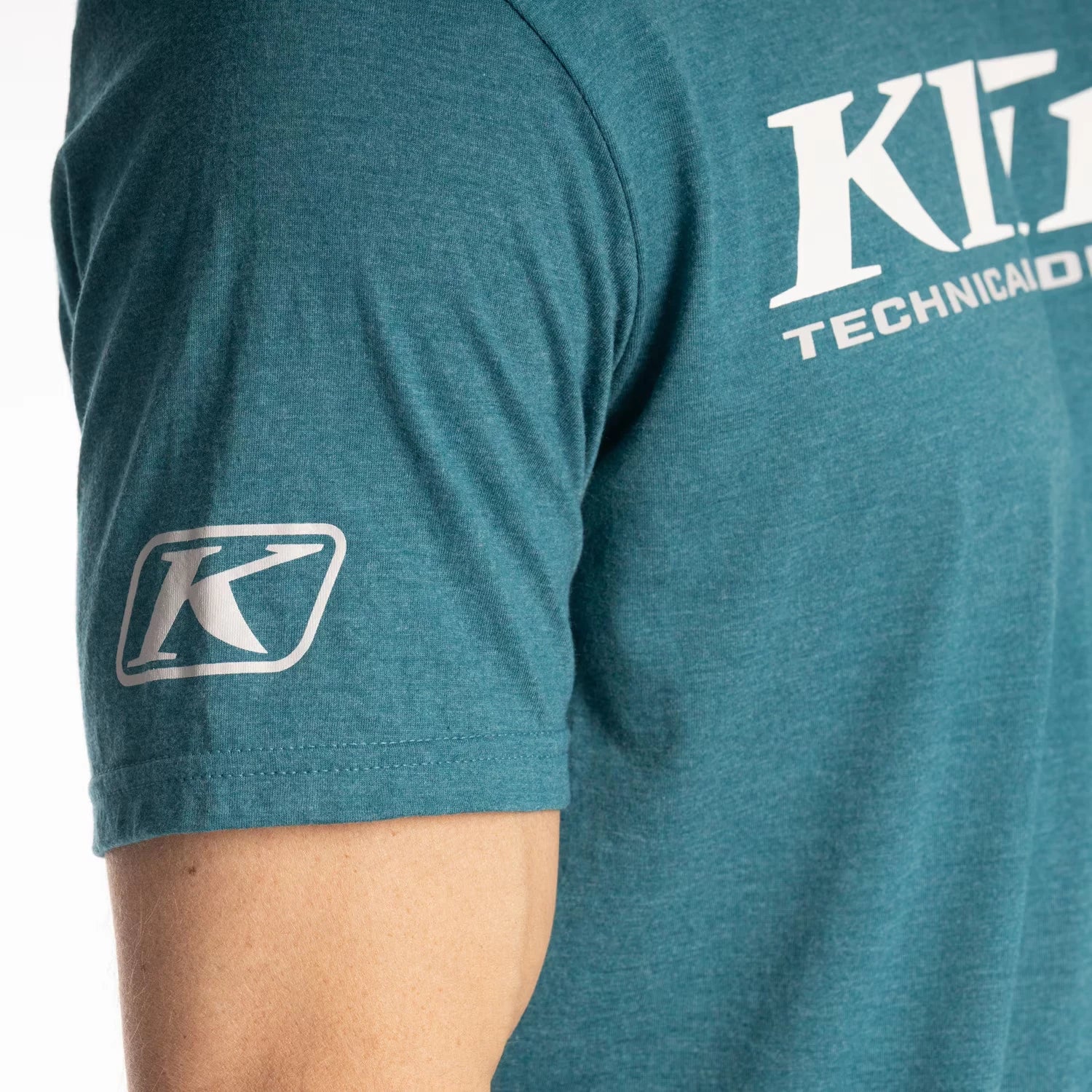 Klim K Corp SS T Heathered Teal - White - Image 2