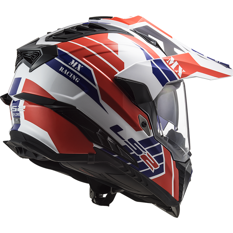 LS2 MX701 EXPLORER ATLANTIS G.WHITE RED BLUE - Image 5