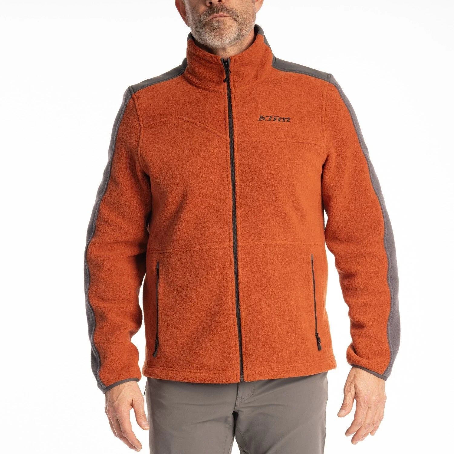 Klim Teton Crest Fleece Jacket Picante - Asphalt - Image 1