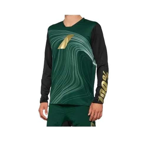100% R-CORE-X LE Long Sleeve Jersey Forest Green - Image 1
