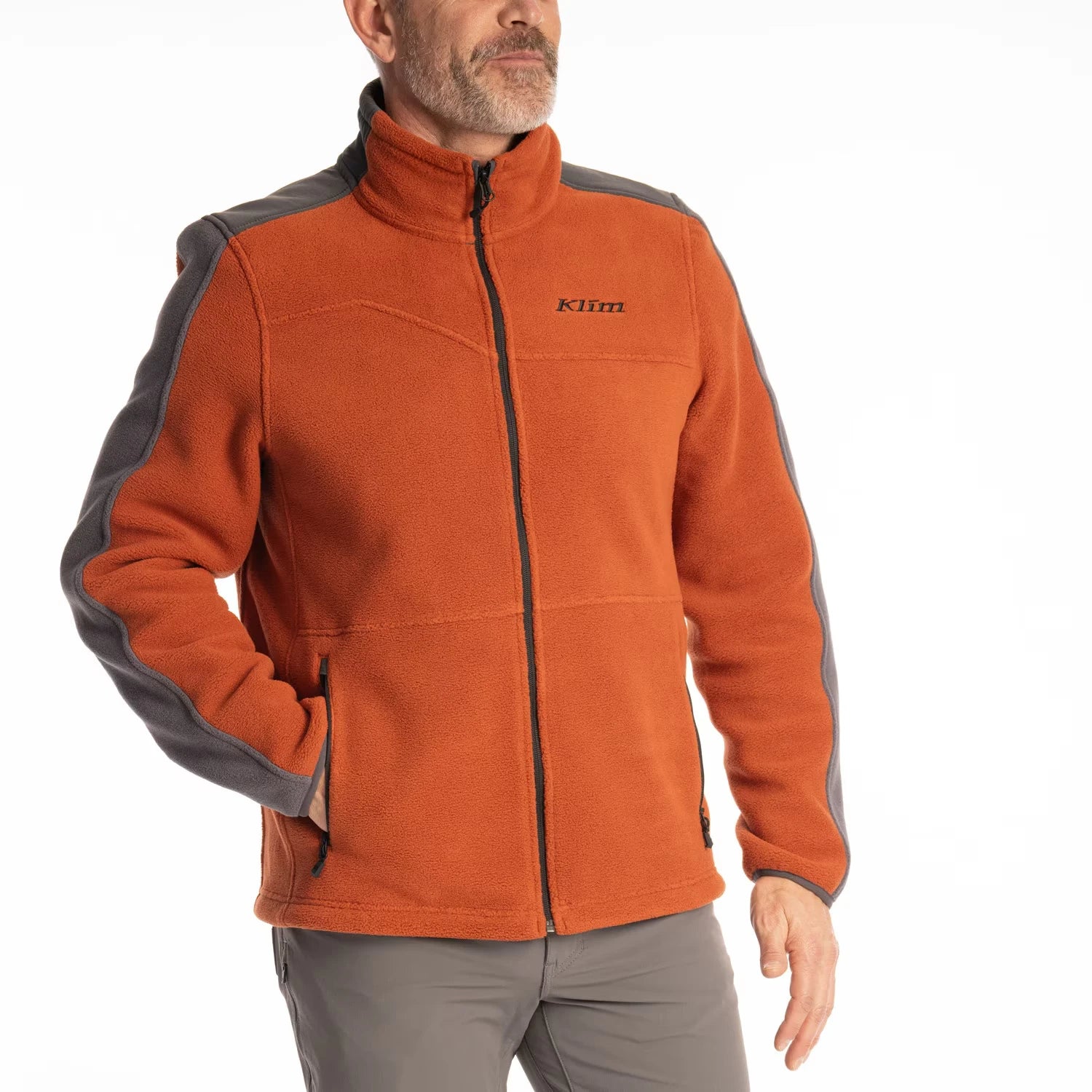 Klim Teton Crest Fleece Jacket Picante - Asphalt - Image 2