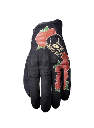 FIVE FLOW WOMAN Skull Roses Black-Red - Image 1