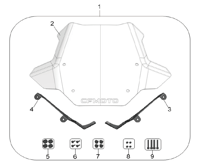 Parbriz CFORCE 625 / 600 Touring