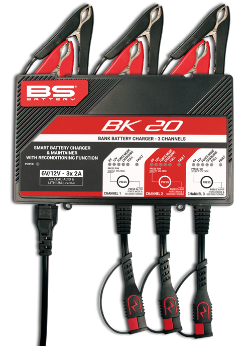 BS BATTERY BK20 Incarcator Baterie Smart 6V/12V 3x2A