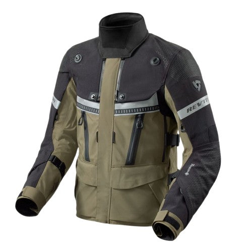 REV'IT! Dominator 3 GTX Jacket Black-Dark Green - Image 1