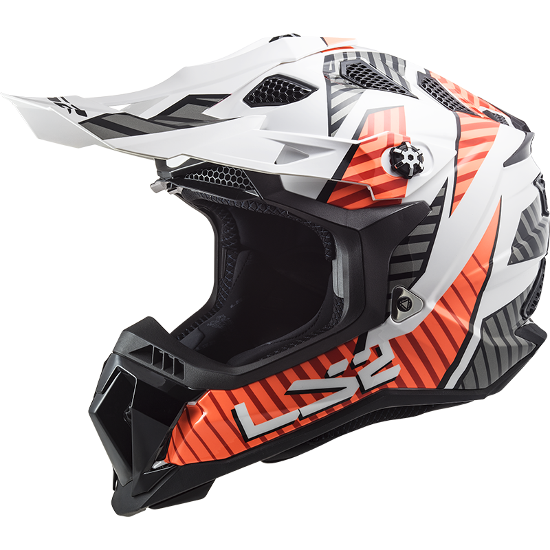 LS2 MX700 SUBVERTER ASTRO GLOSS WHITE ORANGE - Image 1