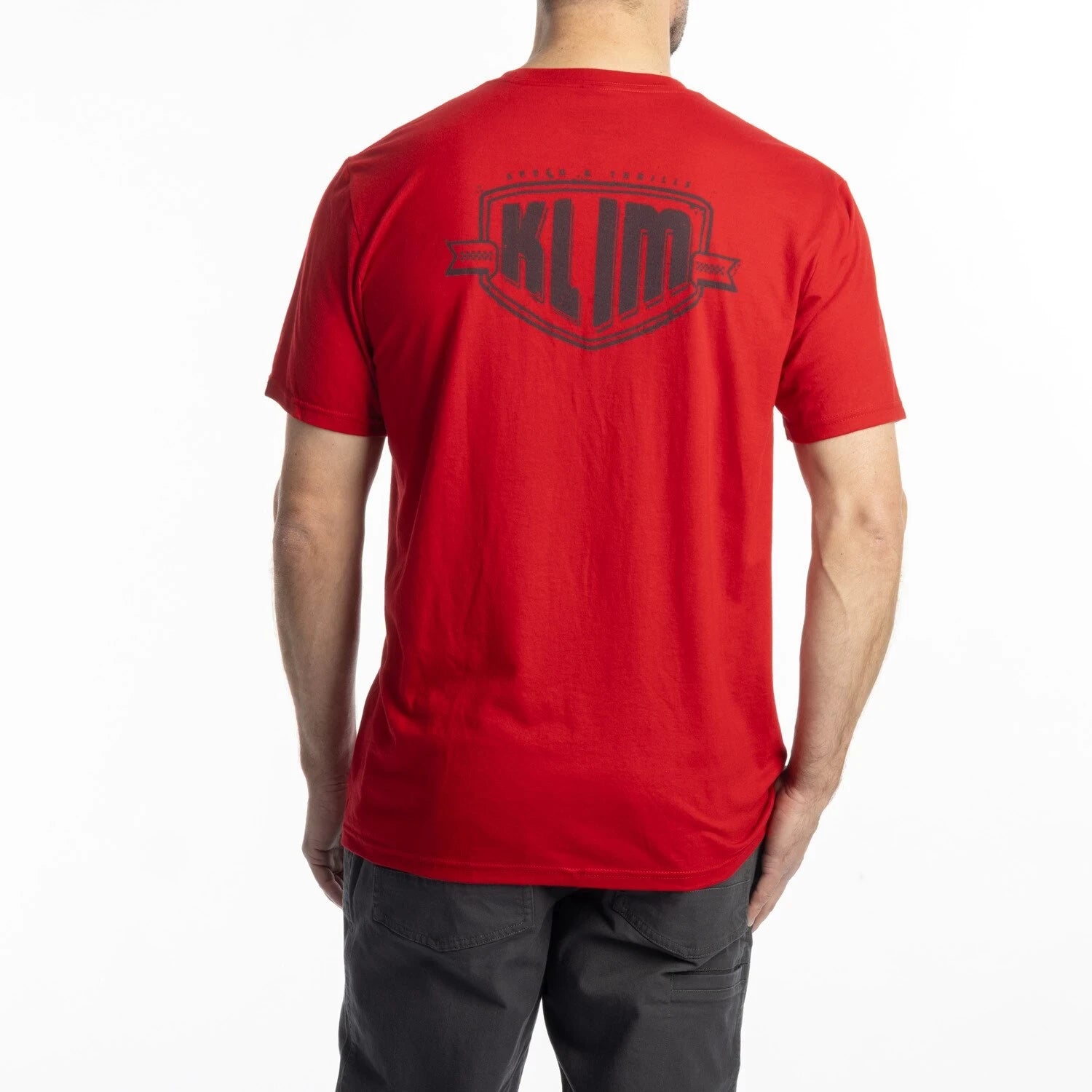 Klim Full Throttle Tri-blend Tee Classic Red - Asphalt - Image 2