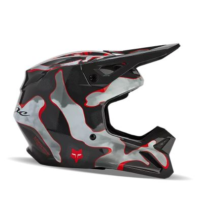FOX YTH V1 ATLAS HELMET [GRY/RD] - Image 1
