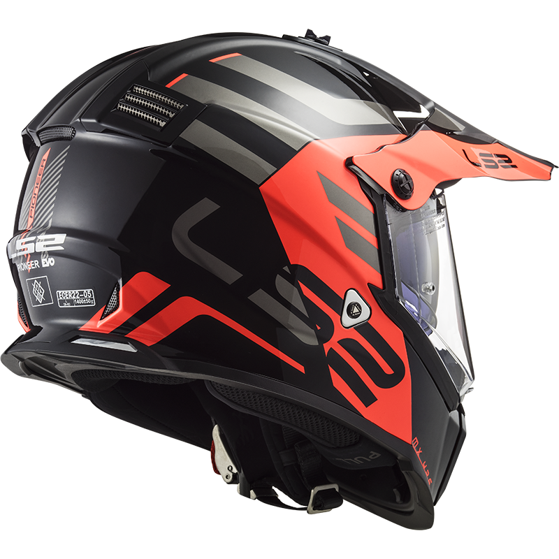 LS2 MX436 PIONEER EVO ADVENTURER M.BLACK ORANGE - Image 4