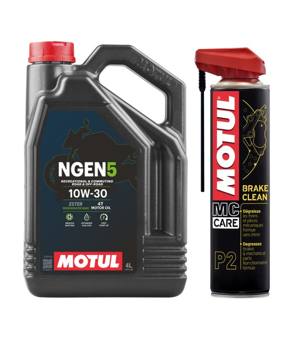 MOTUL - NGEN5 10W30 - 4L + P2 BRAKE CLEAN [TRIGGER] - 400ml