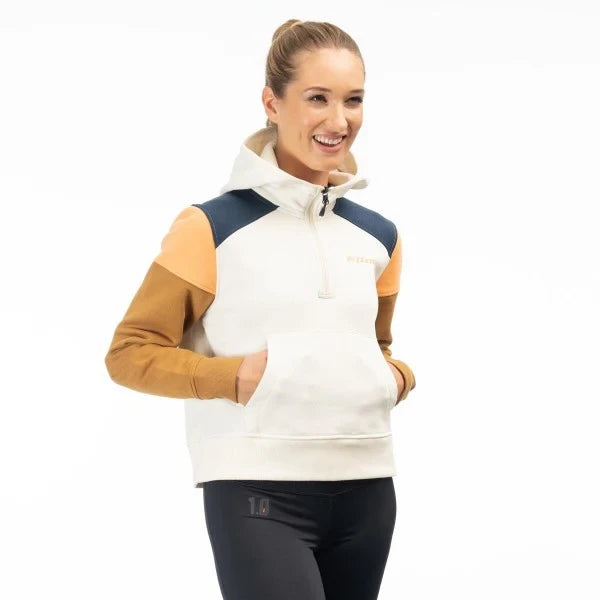 Klim Huntley Pullover 1/4 Zip Crop Hoodie Papyrus - Golden Brown - Image 1
