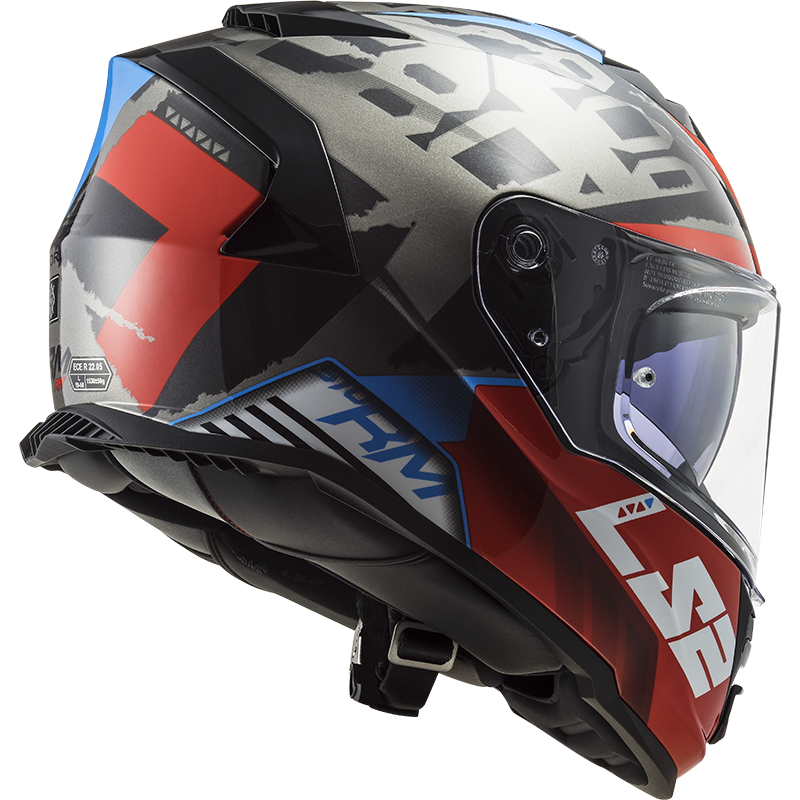 LS2 FF800 STORM SPRINTER BLACK RED TITANIUM - Image 9