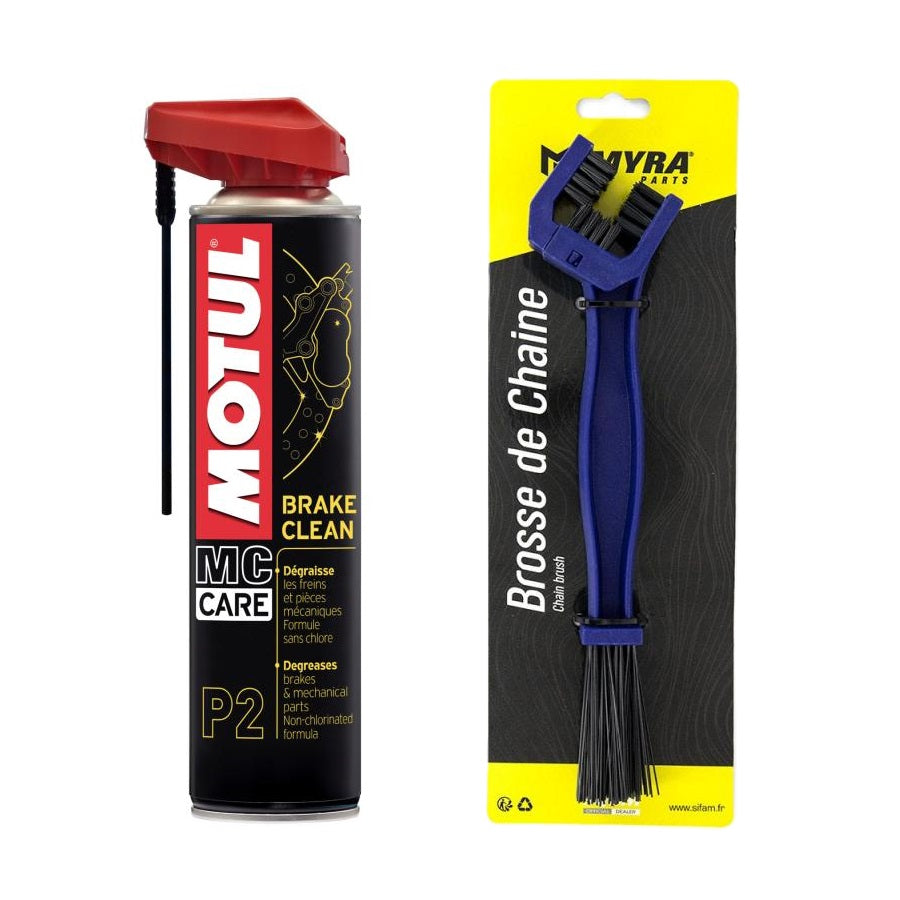 Motul MOTUL OFERTA - P2 BRAKE CLEAN [TRIGGER] - 400ml + MYRA perie curatare lant [OUT1015]