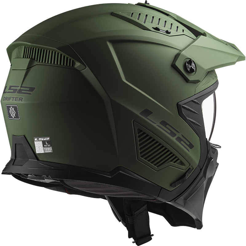 LS2 OF606 DRIFTER SOLID MATT MILITARY GREEN-06 - Image 2