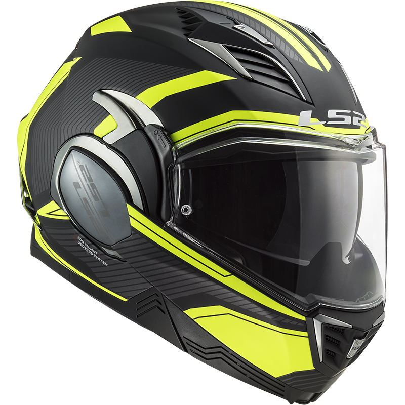 LS2 FF900 VALIANT II REVO MATT BLACK H-V YELLOW - Image 7