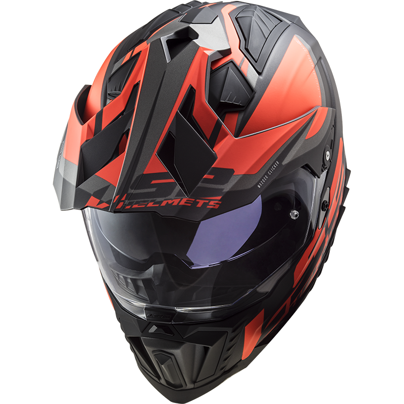 LS2 MX701 EXPLORER ALTER MATT BLACK FL.ORANGE - Image 2