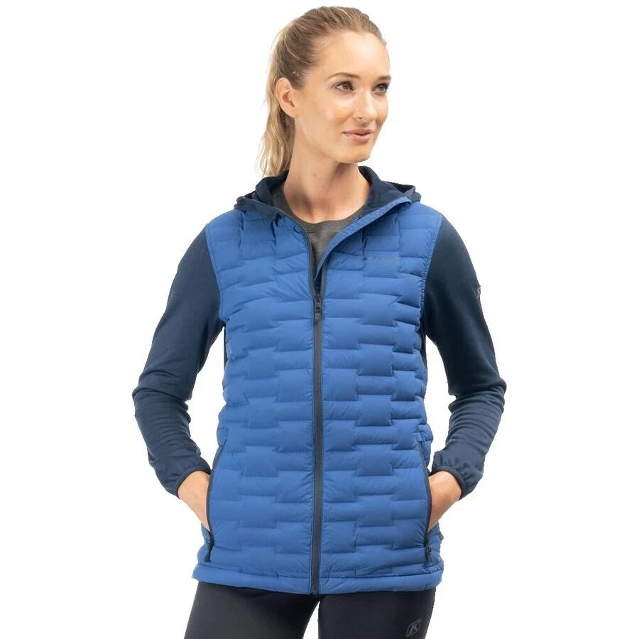 Klim Luna Stretch Down Hybrid Hoodie Mazarine Blue - Dress Blues - Image 1