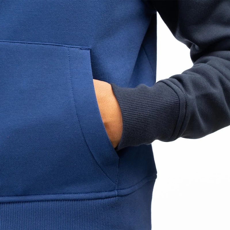 Klim Huntley Pullover 1/4 Zip Crop Hoodie Mazarine Blue - Dress Blues - Image 2