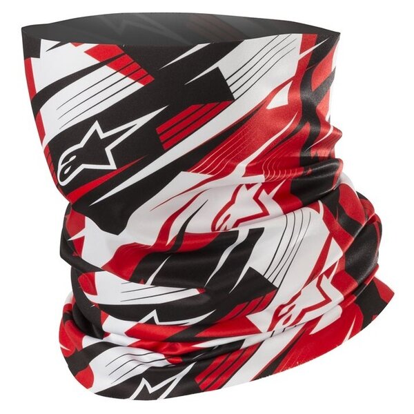Protectie Gat Alpinestars Blurred Neck Tube - Alb/Rosu