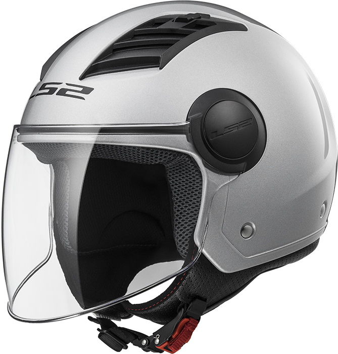 LS2 OF562 AIRFLOW GLOSS SILVER LONG - Image 1