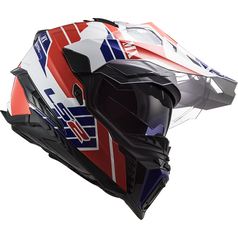 LS2 MX701 EXPLORER ATLANTIS G.WHITE RED BLUE - Image 2