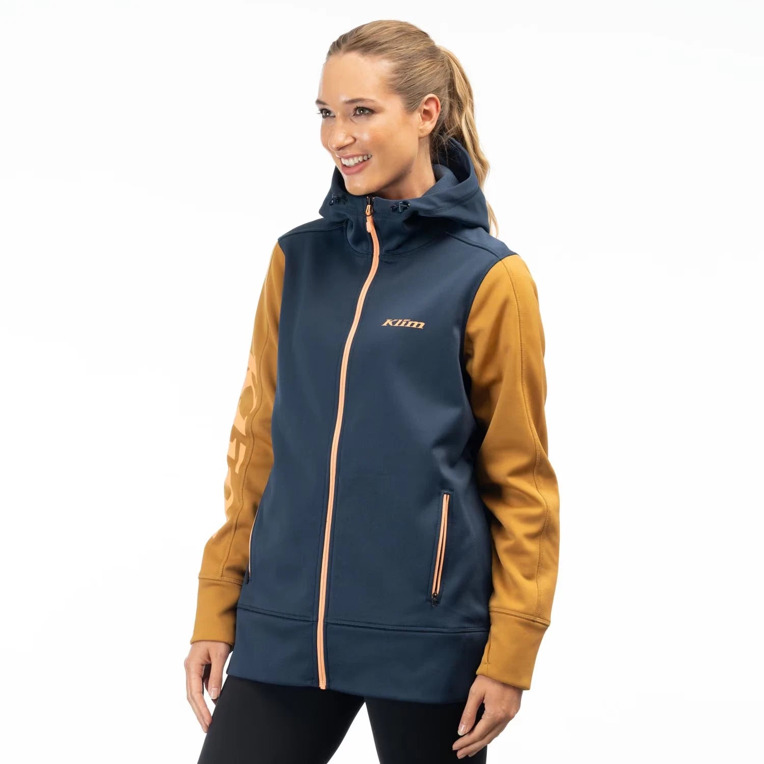 Klim Visita Long Hoodie Dress Blues - Golden Brown - Image 1