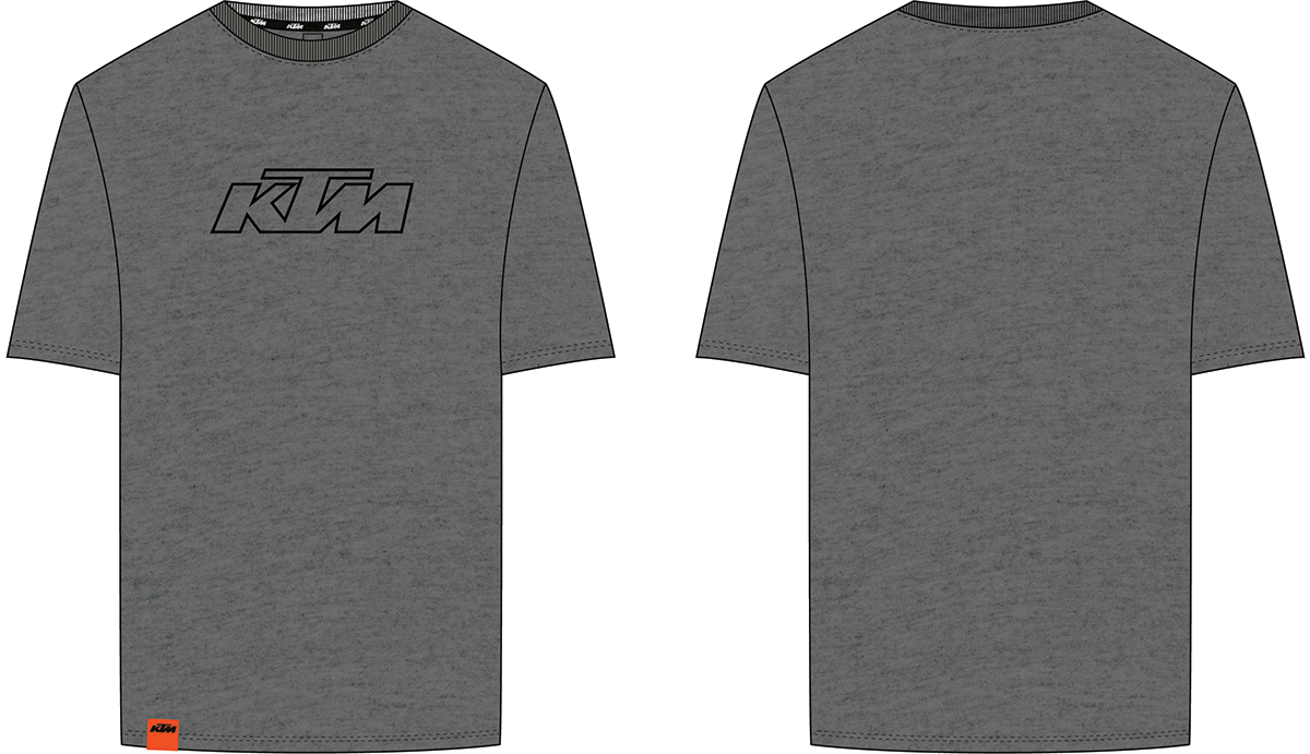 KTM ESSENTIAL TEE GREY MELANGE - Image 1