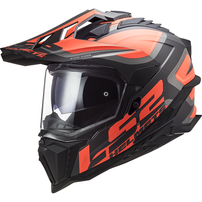 LS2 MX701 EXPLORER ALTER MATT BLACK FL.ORANGE - Image 1