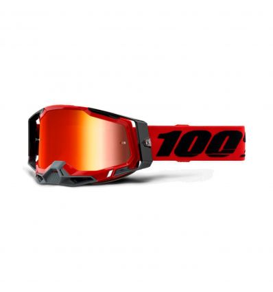 100% OCHELARI 100% RACECRAFT 2 GOGGLE Red - Mirror Red Lens - Image 1
