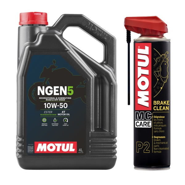 MOTUL - NGEN5 10W50 - 4L + P2 BRAKE CLEAN [TRIGGER] - 400ml