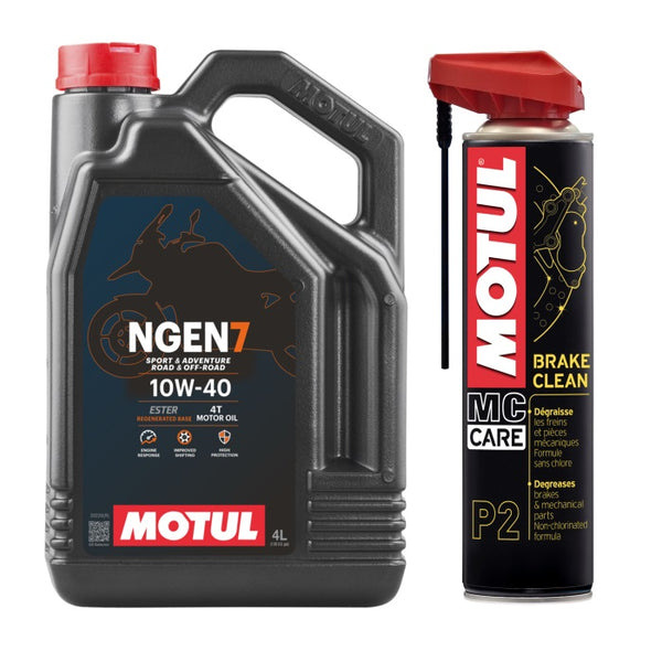 MOTUL - NGEN7 10W40 - 4L + P2 BRAKE CLEAN [TRIGGER] - 400ml