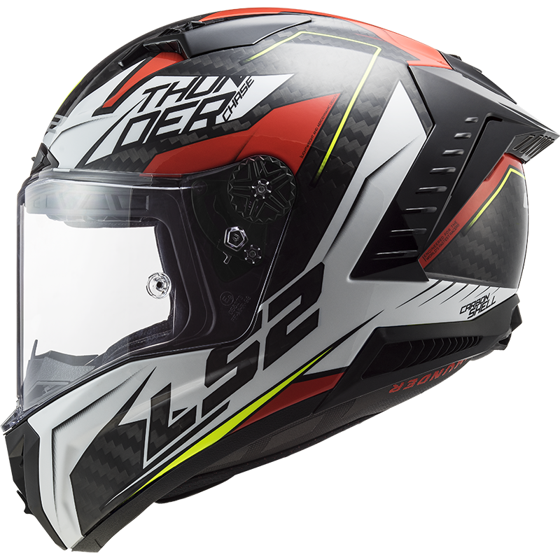 LS2 FF805 THUNDER C CHASE GLOSS WHITE RED - Image 12