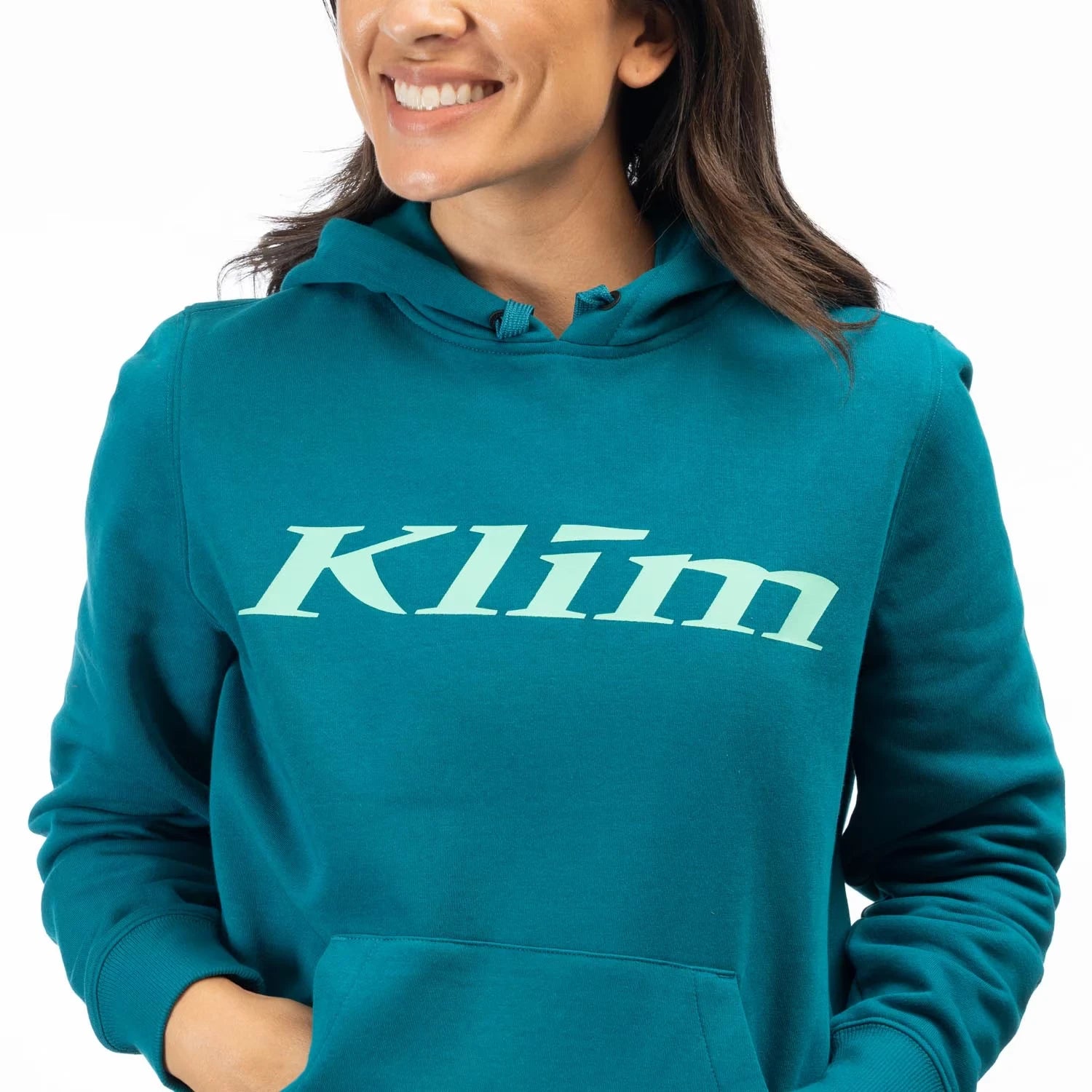 Klim Klim Pullover Hoodie Deep Lagoon - Electric Green - Image 2