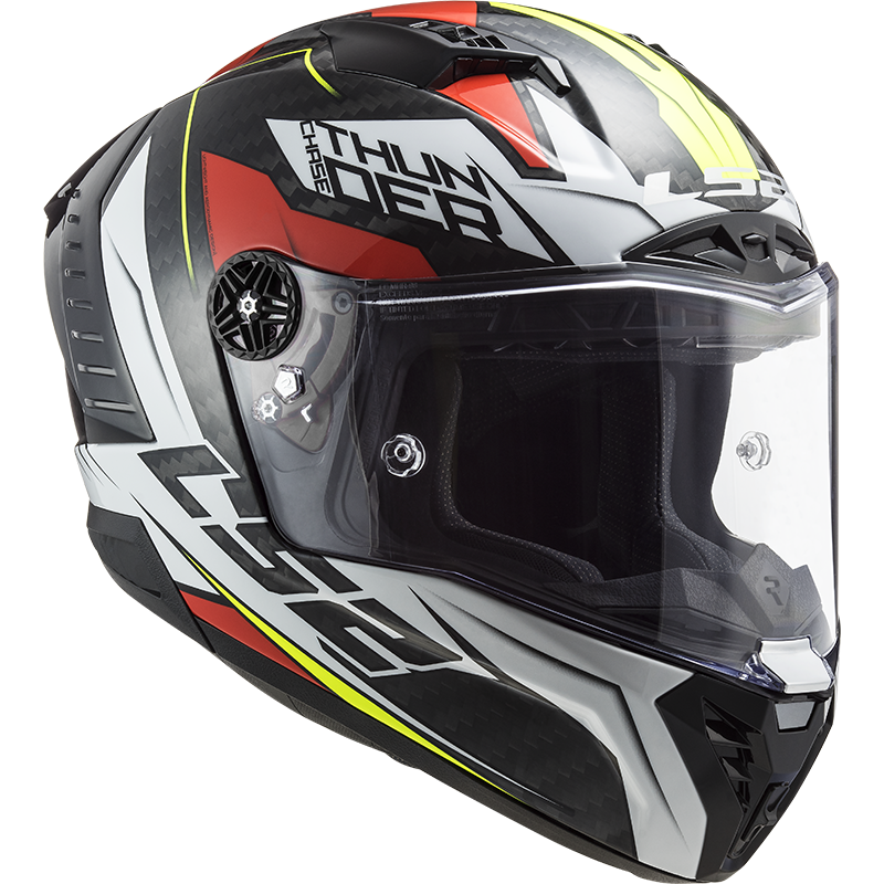 LS2 FF805 THUNDER C CHASE GLOSS WHITE RED - Image 8